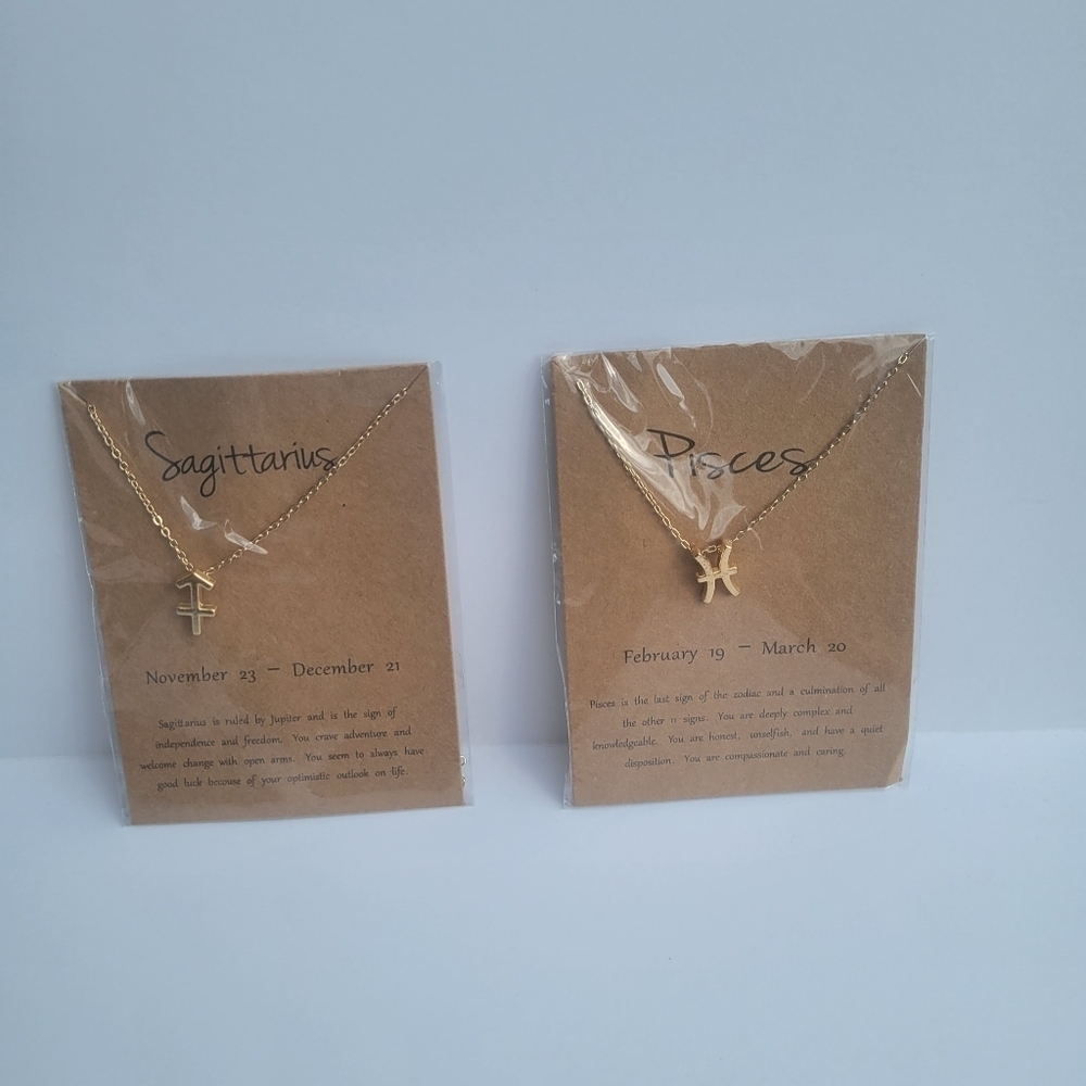 Zodiac Charm Pedant Necklace by Golden Threads … - Picture 9 of 11